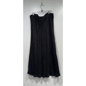 Wild Fable Leopard Print MIDI Skirt Women’s Size Large Black Goth Dark Romantic